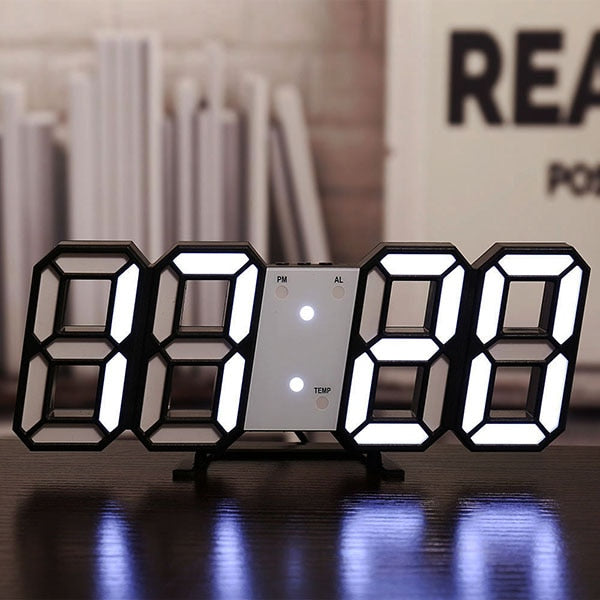 3D LED Reloj Digital Bordeado