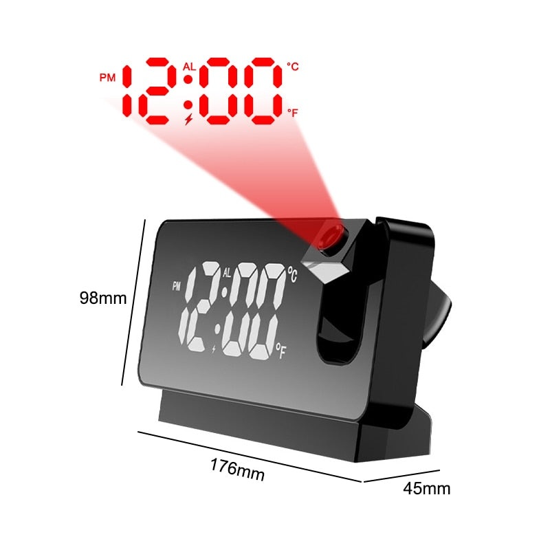 Reloj alarma 180° Rotation LED